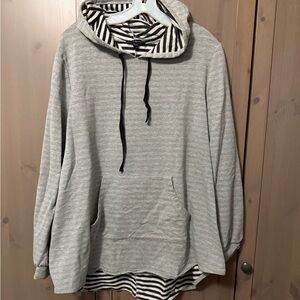 Gray Striped Women’s hoodie